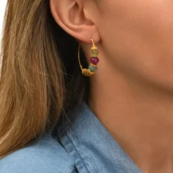 Discount Avola hoop earrings - multicoloured Créoles