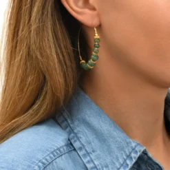 New Avola maxi hoop earrings - blue Créoles