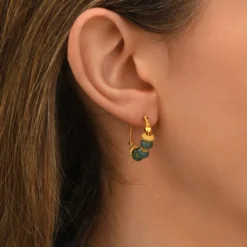Clearance Avola mini hoop earrings - blue Créoles