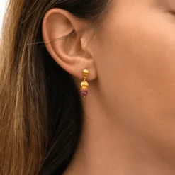 Outlet Avola pierced earrings - violet Percées / Tiges