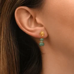 Best Avola sleeper earrings - blue Dormeuses