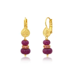 Avola sleeper earrings - violets Dormeuses