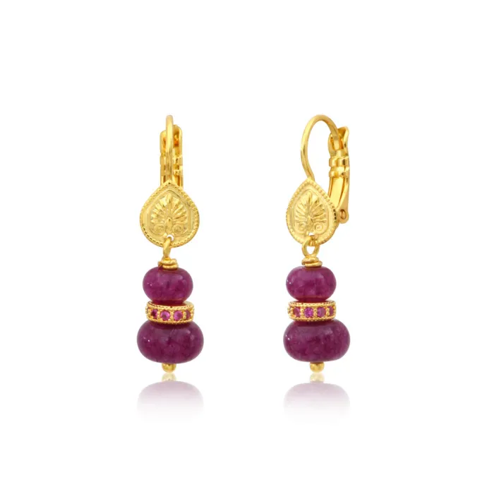 Avola sleeper earrings - violets Dormeuses