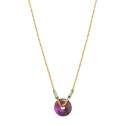 Discount Babylon Adjustable Pendant Necklace - Purple Pendentifs Et Médailles