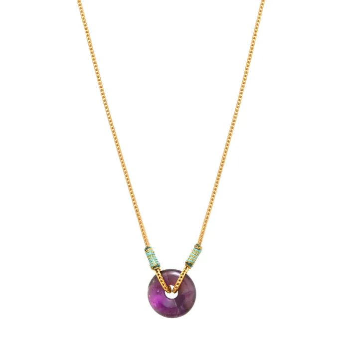 Discount Babylon Adjustable Pendant Necklace - Purple Pendentifs Et Médailles