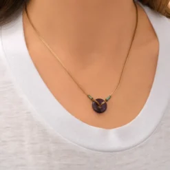 Discount Babylon Adjustable Pendant Necklace - Purple Pendentifs Et Médailles