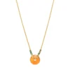 New Babylon Adjustable Pendant Necklace - Orange Pendentifs Et Médailles