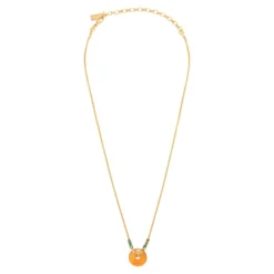 New Babylon Adjustable Pendant Necklace - Orange Pendentifs Et Médailles