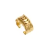 Clearance Babylon adjustable ring in fine gold-plated metal - gold-plated Bagues Ajustables