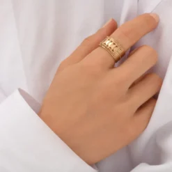 Clearance Babylon adjustable ring in fine gold-plated metal - gold-plated Bagues Ajustables