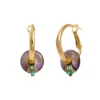 Outlet Babylon delicate hoop earrings - violet Créoles