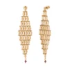 Online Babylon graphic stud earrings - gold Percées / Tiges
