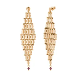 Online Babylon graphic stud earrings - gold Percées / Tiges