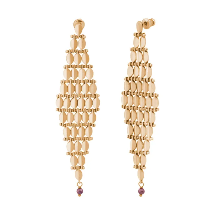 Online Babylon graphic stud earrings - gold Percées / Tiges