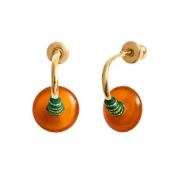 New Babylon hoop earrings - orange Créoles