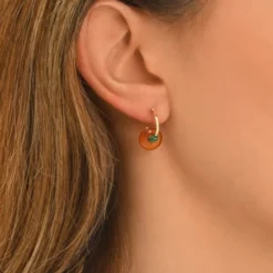 New Babylon hoop earrings - orange Créoles