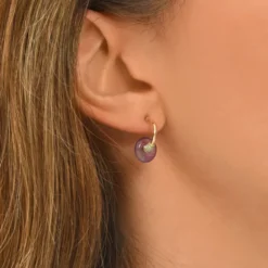 Babylon hoop earrings - violet Créoles