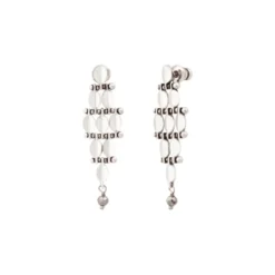 Online Babylon pierced post drop earrings - silver Percées / Tiges|Longues / Pendantes