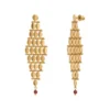 Hot Babylon pierced post mesh earrings - gold Percées / Tiges