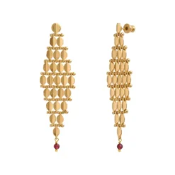 Hot Babylon pierced post mesh earrings - gold Percées / Tiges