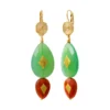 Clearance Babylon sleeper earrings - green agate Dormeuses