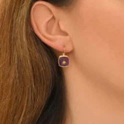 Sale Babylon sleeper earrings - violets Dormeuses