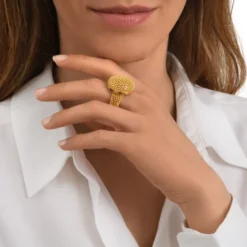 Online Betty cabochon ring - gold Bagues Ajustables