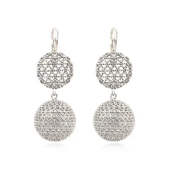 Sale Betty double sleeper earrings - silver Dormeuses