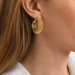 Online Betty hoop earrings - gold Créoles