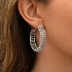 Sale Betty hoop earrings - silver Créoles
