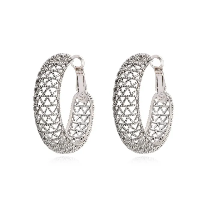 Discount Betty hoop earrings - silver Créoles