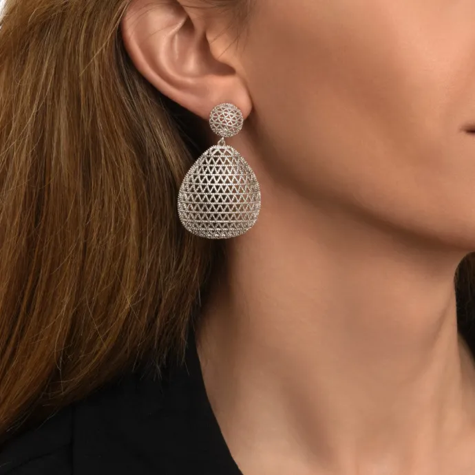 New Betty pierced drop earrings - silver Percées / Tiges|Longues / Pendantes