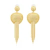 New Betty pierced stud earrings in metal and chains - gold-plated Percées / Tiges