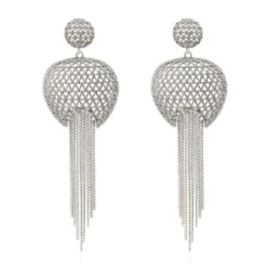 Best Betty pierced stud earrings in metal and chains - silver Percées / Tiges