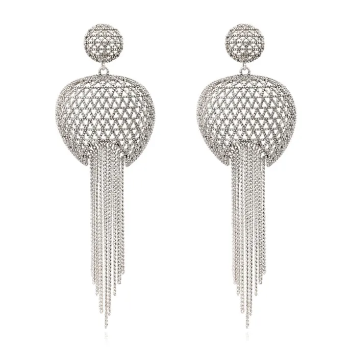 Best Betty pierced stud earrings in metal and chains - silver Percées / Tiges