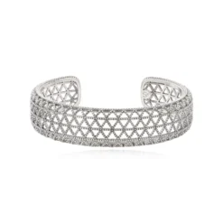 Online Betty Thin Cuff Bracelet - Silver Manchettes