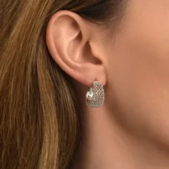 Clearance Betty thin hoop earrings - silver Créoles