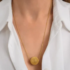 Clearance Betty Wide Pendant Necklace - Gold Pendentifs Et Médailles