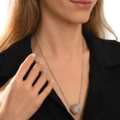 Outlet Betty Wide Pendant Necklace - Silver Pendentifs Et Médailles
