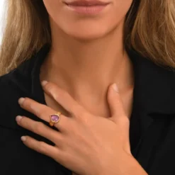 Discount Byzance adjustable ring – purple Bagues Ajustables
