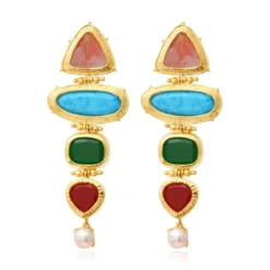 Online Byzance clip-on earrings – multicoloured Clips