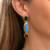 Sale Byzance long clip-on earrings – multicoloured Clips
