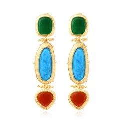 Sale Byzance long clip-on earrings – multicoloured Clips