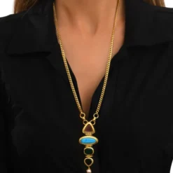 Online Byzance long necklace – multicoloured Sautoirs & Colliers Longs