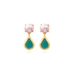 Outlet Byzance pierced stud earrings – blue Percées / Tiges
