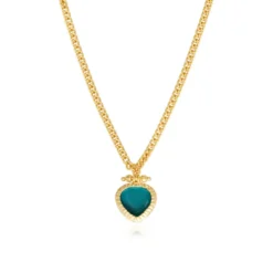 Outlet Byzantium pear pendant necklace – blue Sautoirs & Colliers Longs|Pendentifs Et Médailles