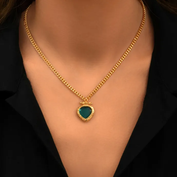 Outlet Byzantium pear pendant necklace – blue Sautoirs & Colliers Longs|Pendentifs Et Médailles