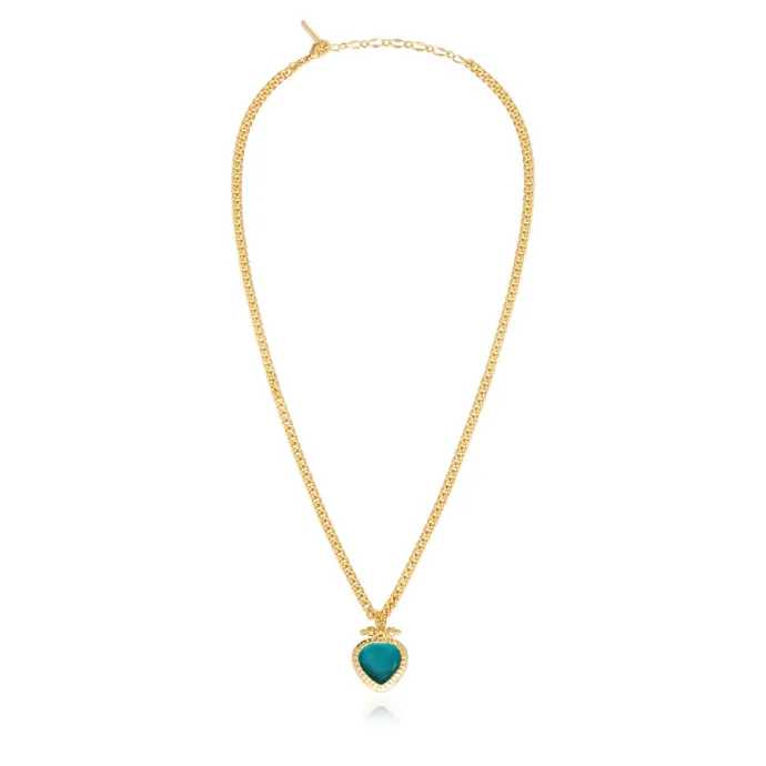 Outlet Byzantium pear pendant necklace – blue Sautoirs & Colliers Longs|Pendentifs Et Médailles