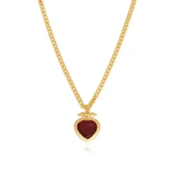 Outlet Byzantium pendant necklace – red Sautoirs & Colliers Longs|Pendentifs Et Médailles