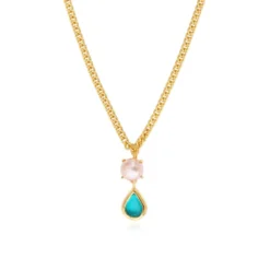 Best Byzantium teardrop pendant necklace – blue Sautoirs & Colliers Longs|Pendentifs Et Médailles